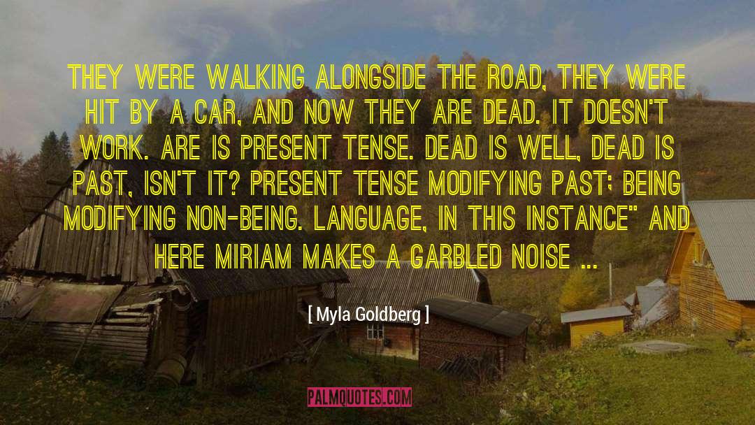 Myla Goldberg Quotes: They WERE walking alongside the