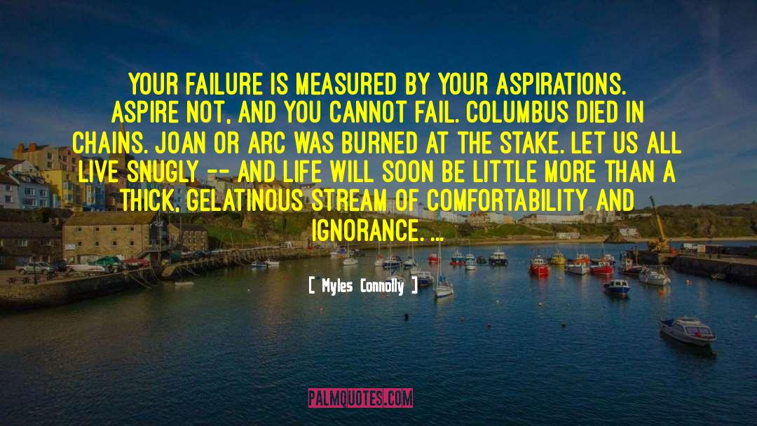 Myles Connolly Quotes: Your failure is measured by