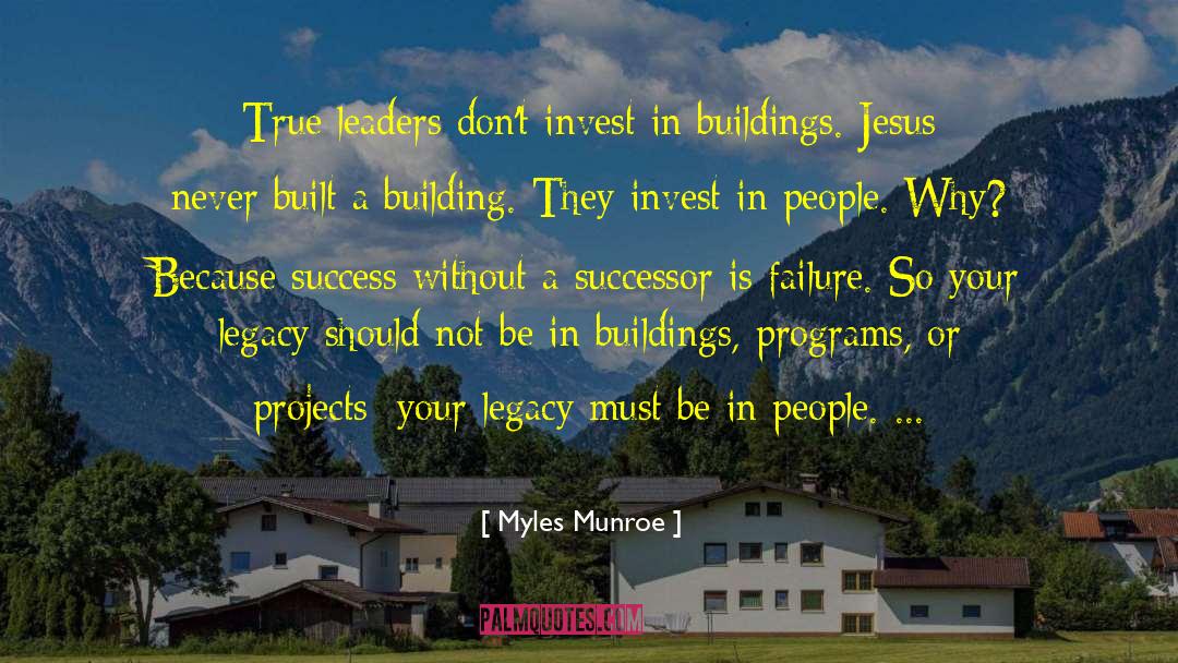 Myles Munroe Quotes: True leaders don't invest in