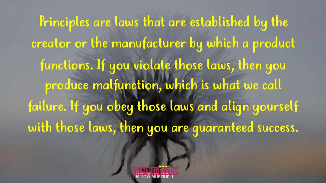 Myles Munroe Quotes: Principles are laws that are