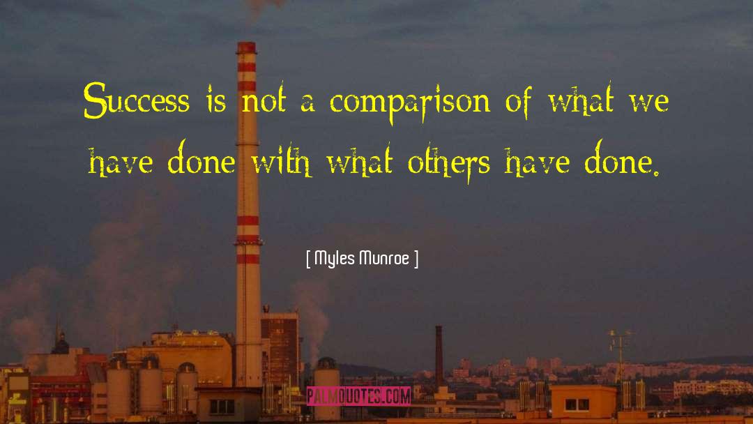 Myles Munroe Quotes: Success is not a comparison