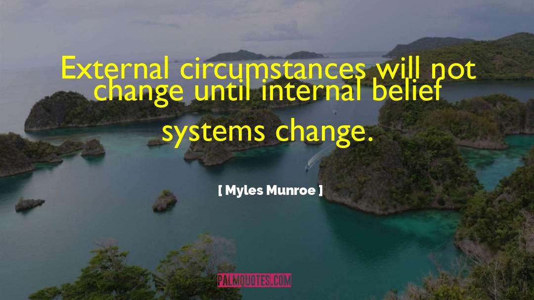 Myles Munroe Quotes: External circumstances will not change