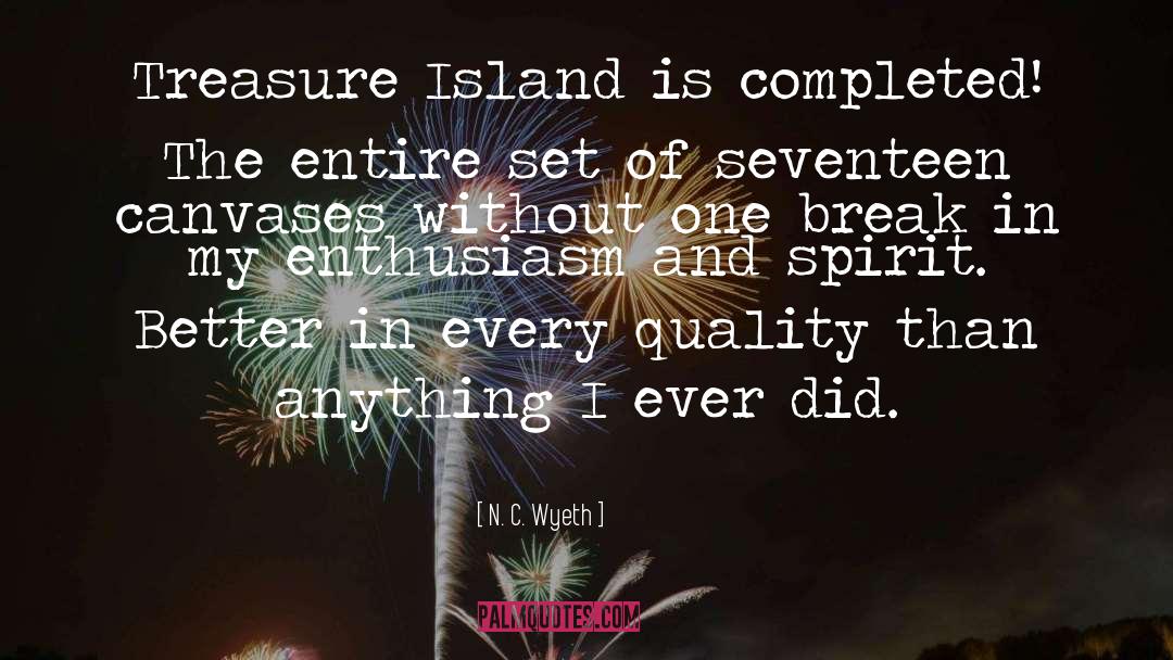 N. C. Wyeth Quotes: Treasure Island is completed! The
