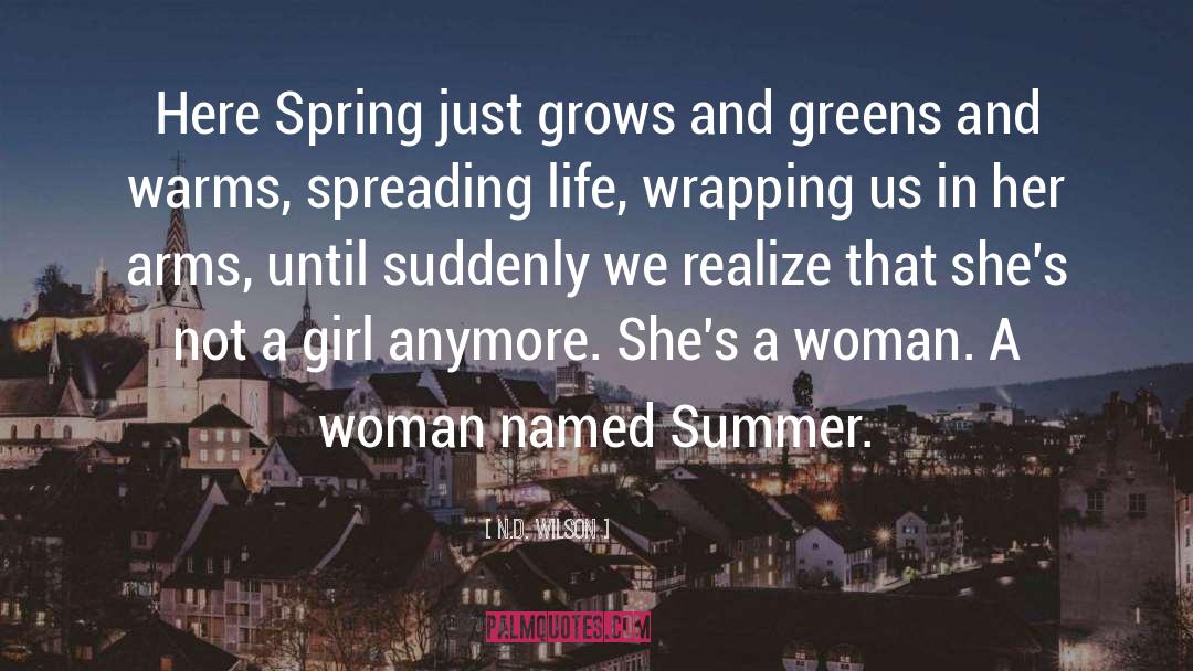 N.D. Wilson Quotes: Here Spring just grows and
