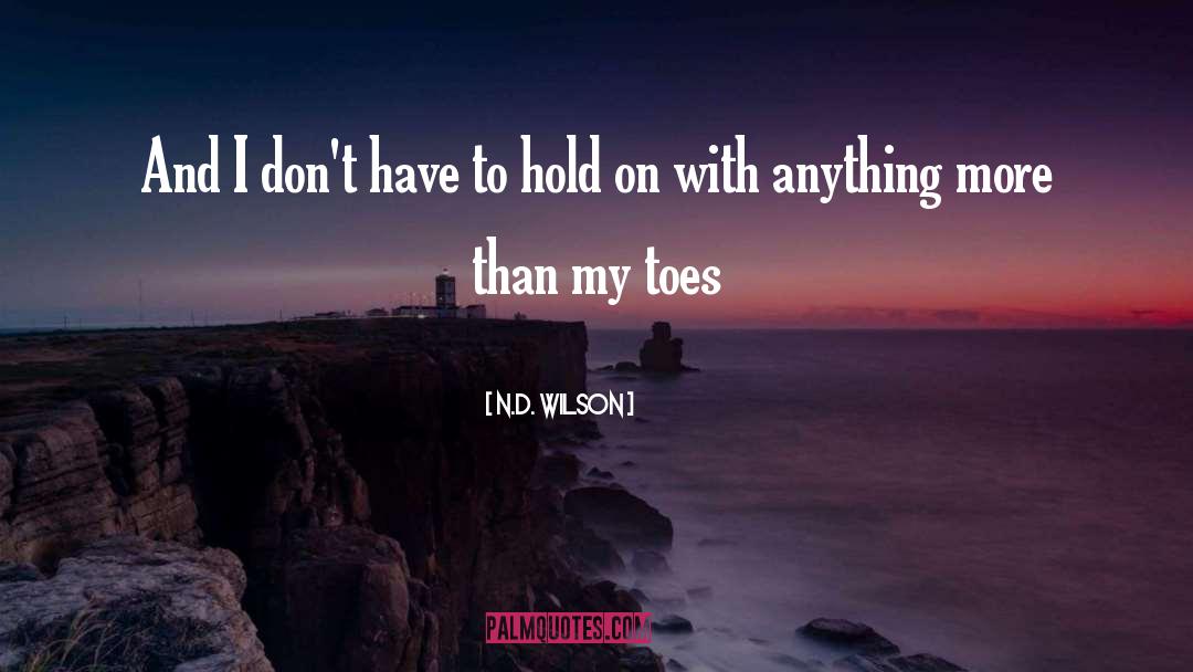N.D. Wilson Quotes: And I don't have to
