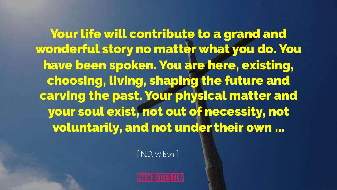 N.D. Wilson Quotes: Your life will contribute to