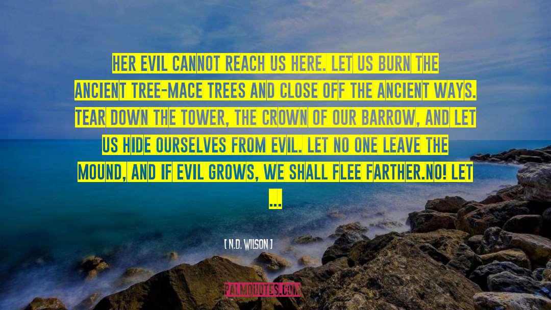 N.D. Wilson Quotes: Her evil cannot reach us