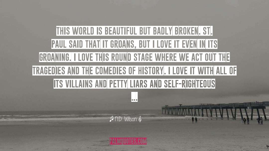 N.D. Wilson Quotes: This world is beautiful but