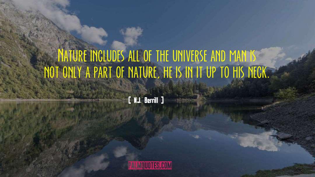 N.J. Berrill Quotes: Nature includes all of the