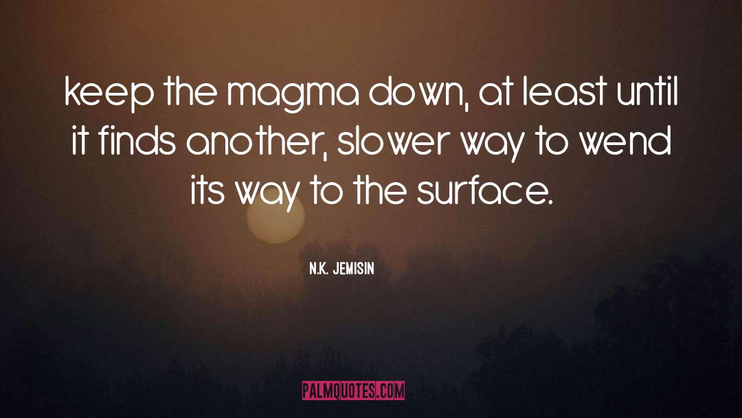 N.K. Jemisin Quotes: keep the magma down, at