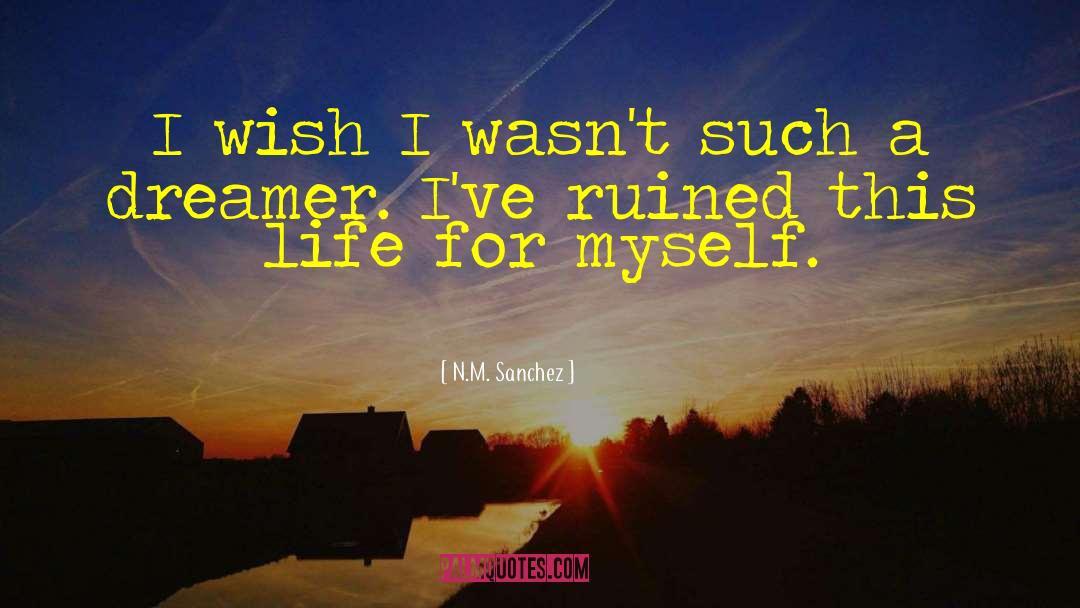 N.M. Sanchez Quotes: I wish I wasn't such