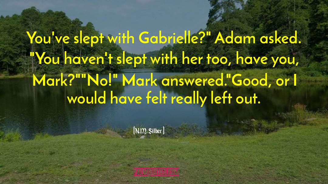 N.M. Silber Quotes: You've slept with Gabrielle?