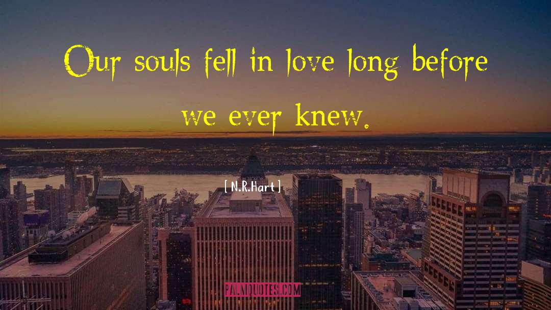 N.R. Hart Quotes: Our souls fell in love
