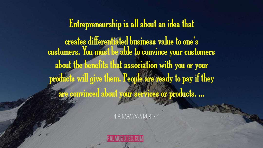 N. R. Narayana Murthy Quotes: Entrepreneurship is all about an