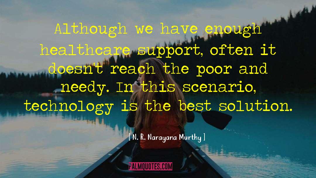 N. R. Narayana Murthy Quotes: Although we have enough healthcare