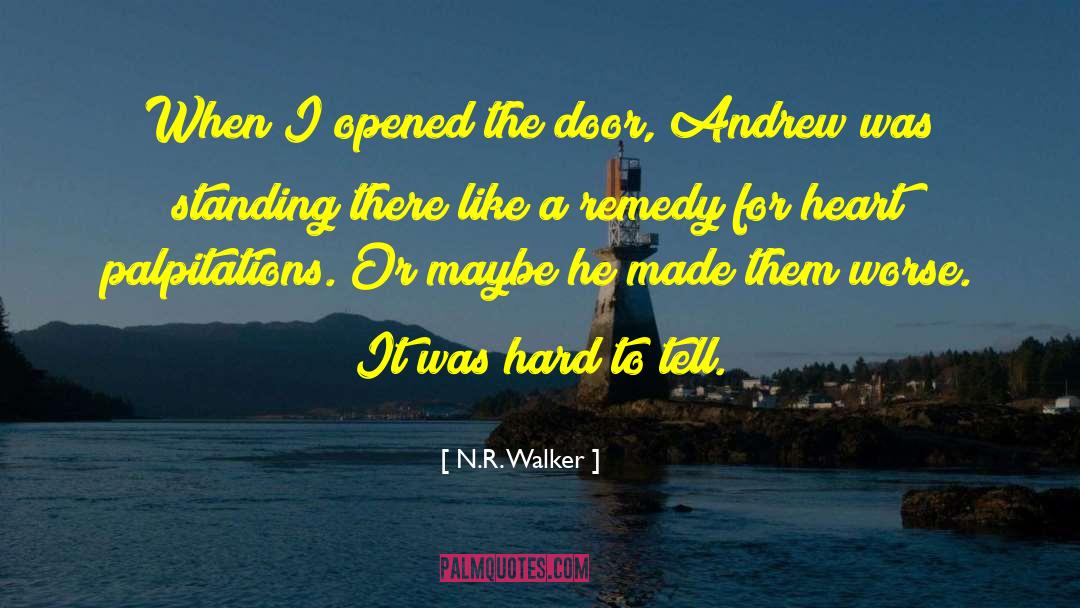 N.R. Walker Quotes: When I opened the door,