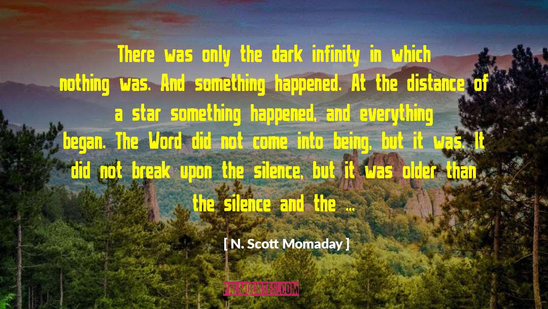 N. Scott Momaday Quotes: There was only the dark