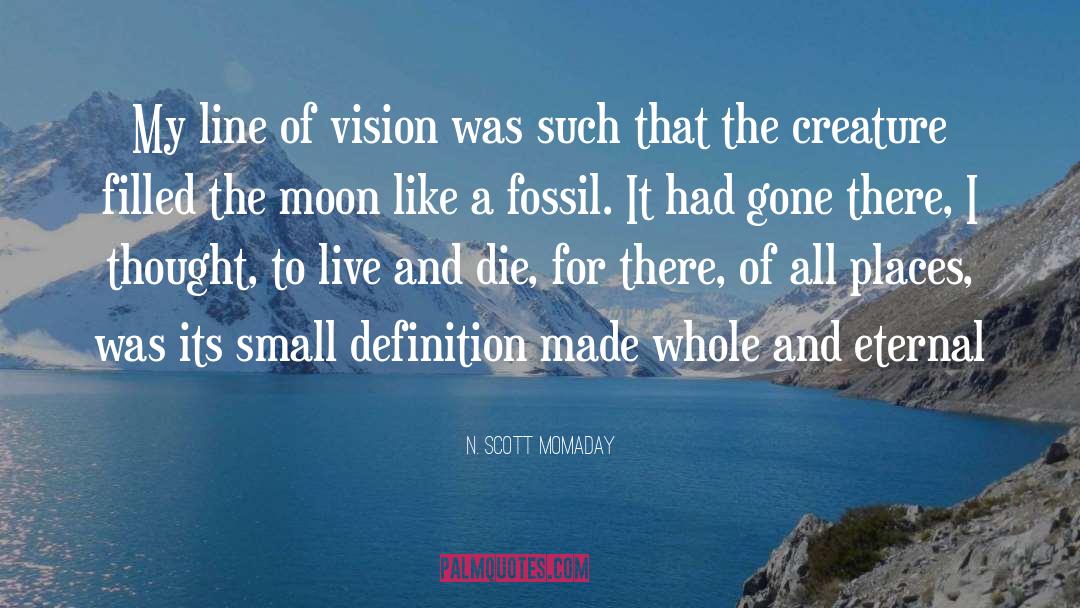 N. Scott Momaday Quotes: My line of vision was