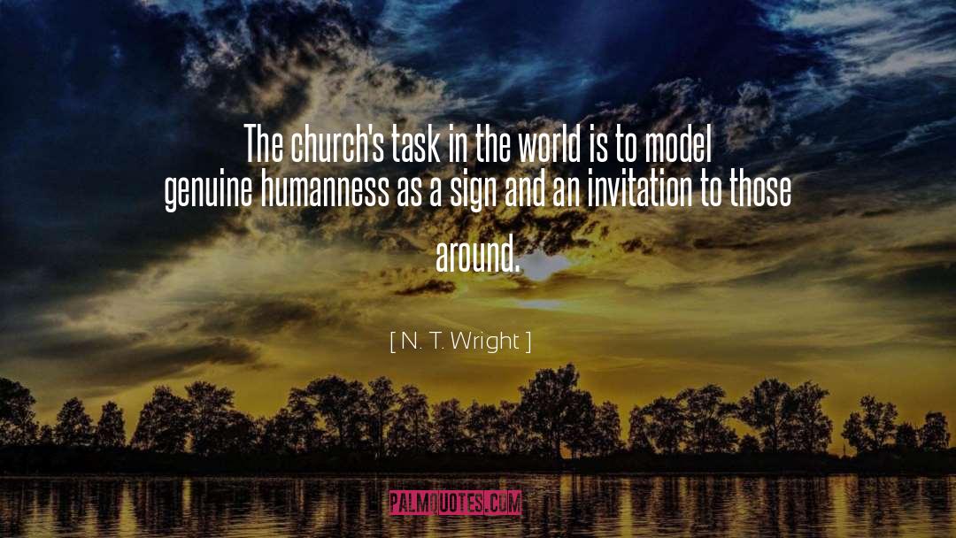 N. T. Wright Quotes: The church's task in the