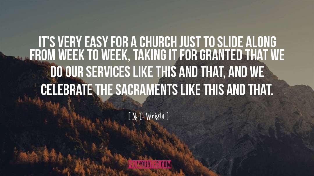 N. T. Wright Quotes: It's very easy for a