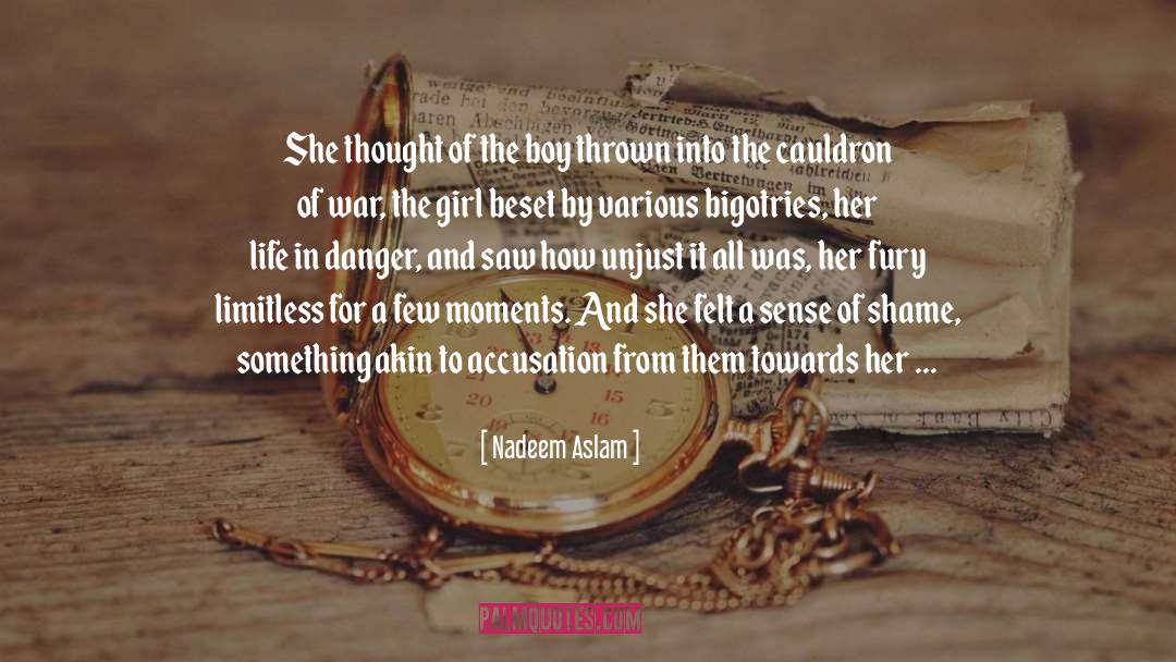 Nadeem Aslam Quotes: She thought of the boy