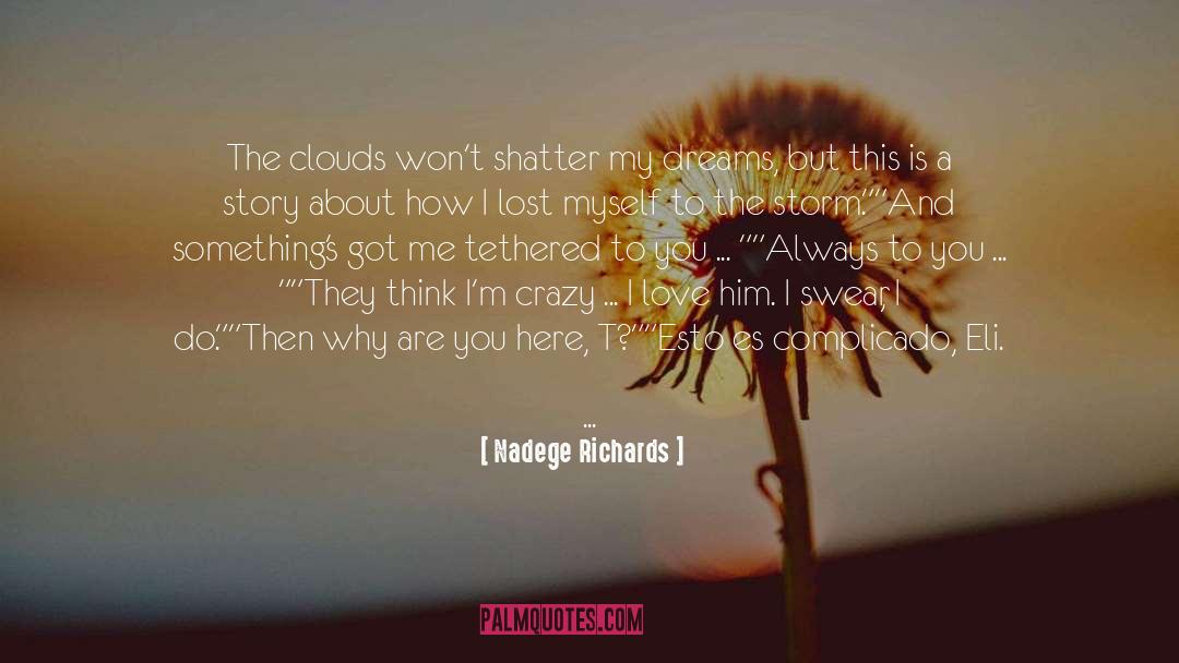 Nadege Richards Quotes: The clouds won't shatter my