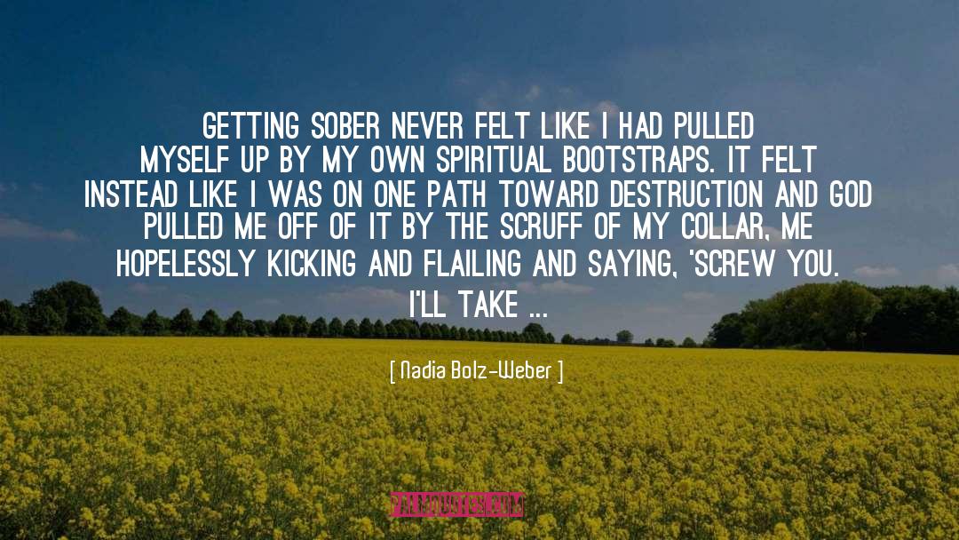 Nadia Bolz-Weber Quotes: Getting sober never felt like