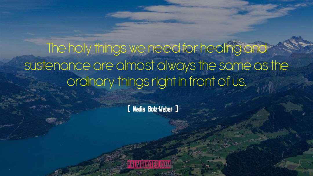 Nadia Bolz-Weber Quotes: The holy things we need