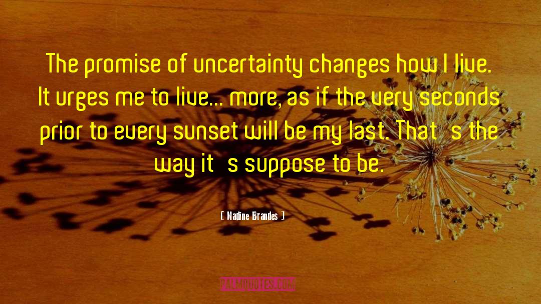 Nadine Brandes Quotes: The promise of uncertainty changes