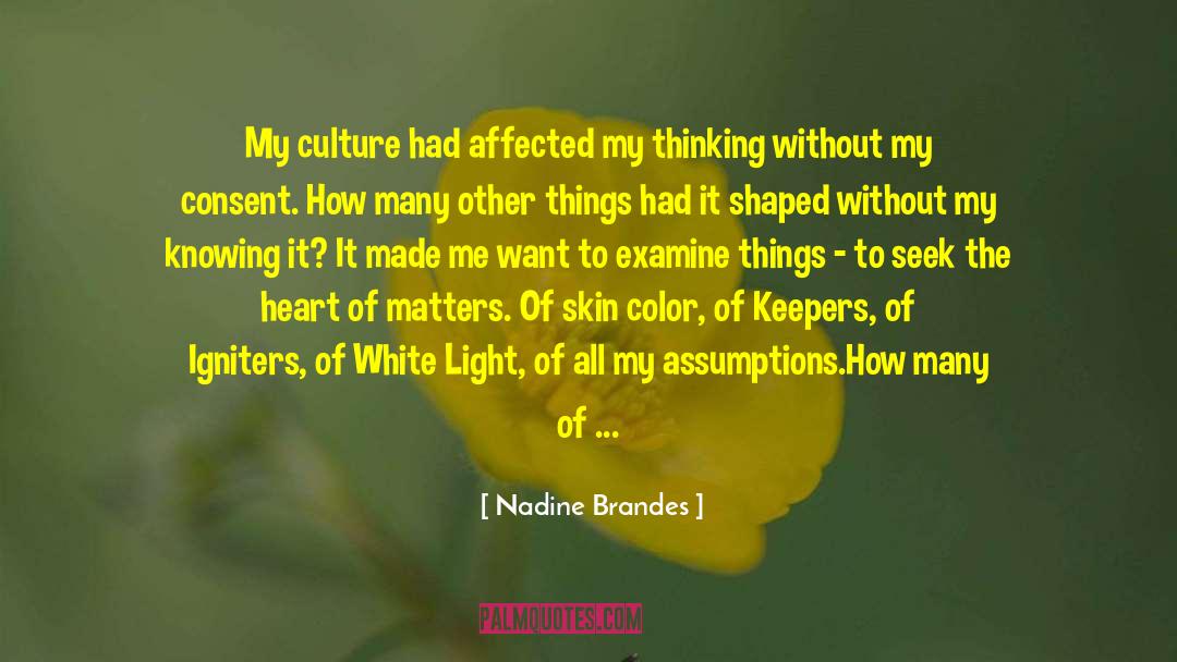 Nadine Brandes Quotes: My culture had affected my