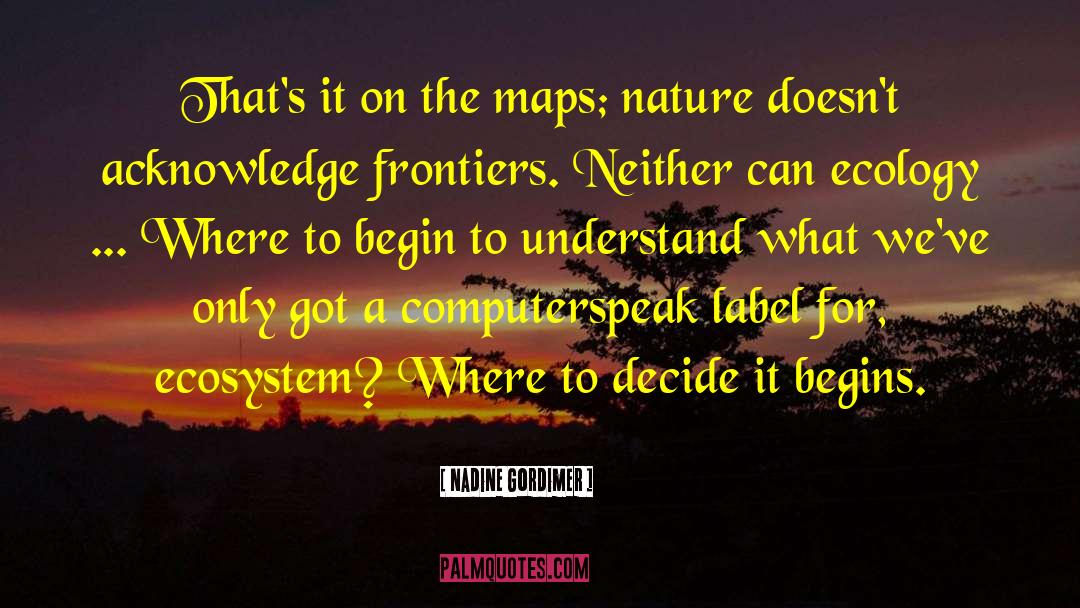 Nadine Gordimer Quotes: That's it on the maps;