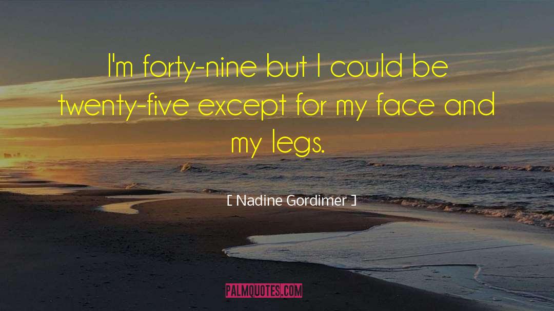 Nadine Gordimer Quotes: I'm forty-nine but I could