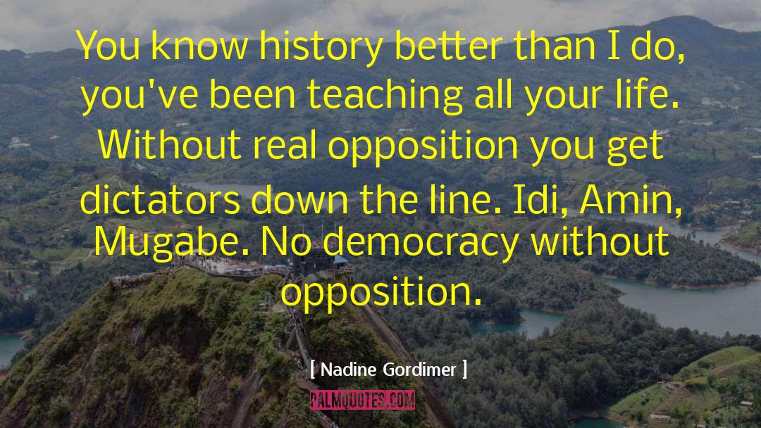 Nadine Gordimer Quotes: You know history better than