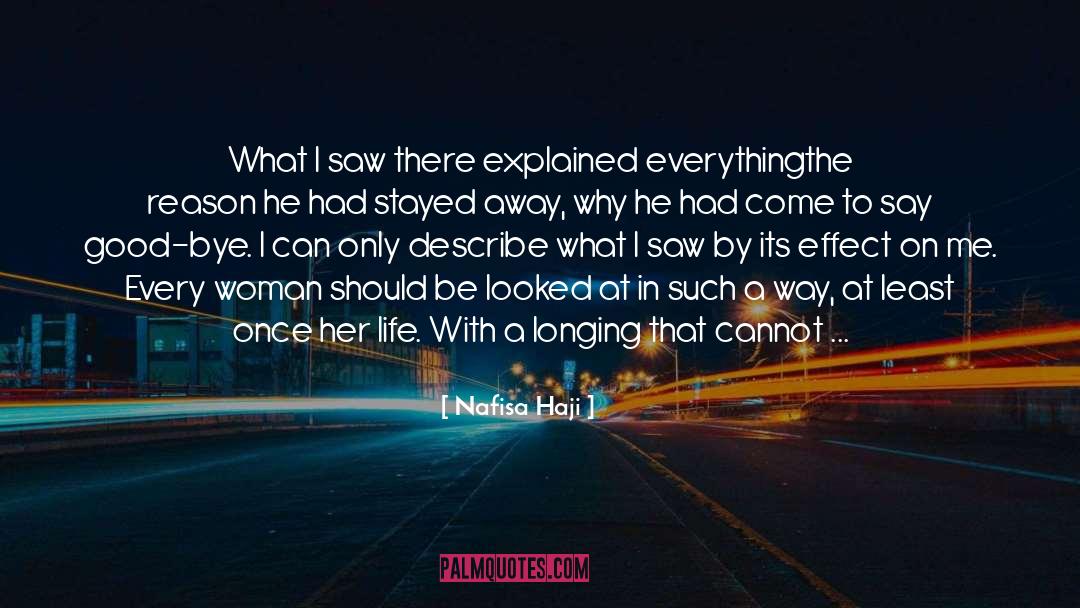 Nafisa Haji Quotes: What I saw there explained