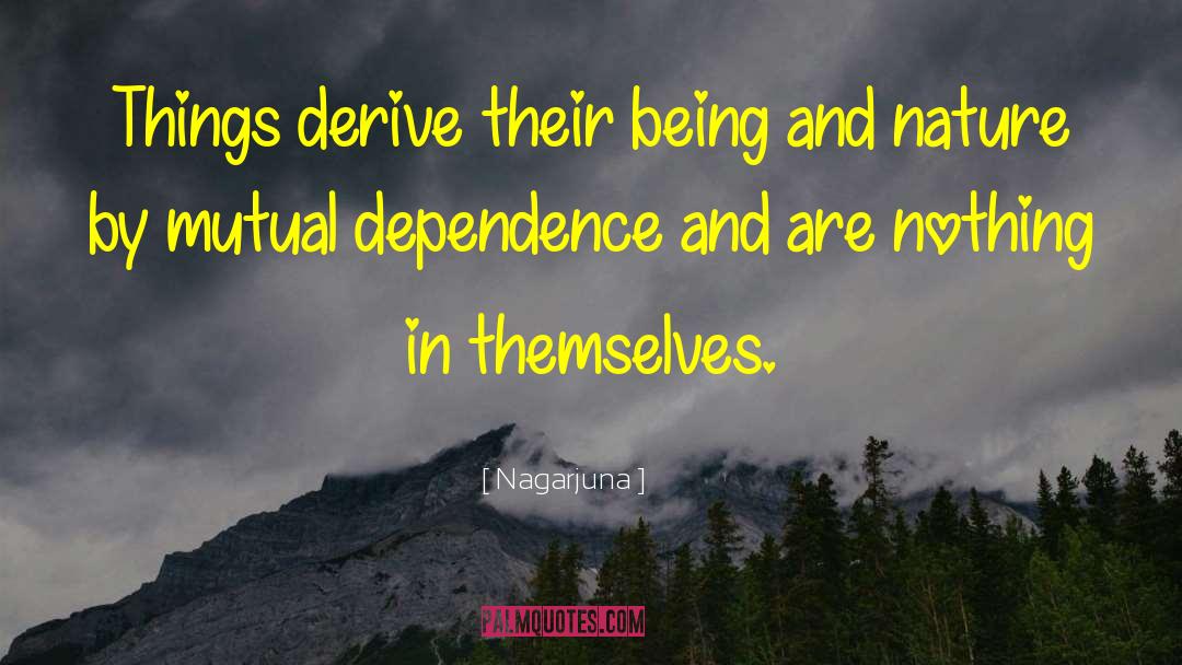 Nagarjuna Quotes: Things derive their being and