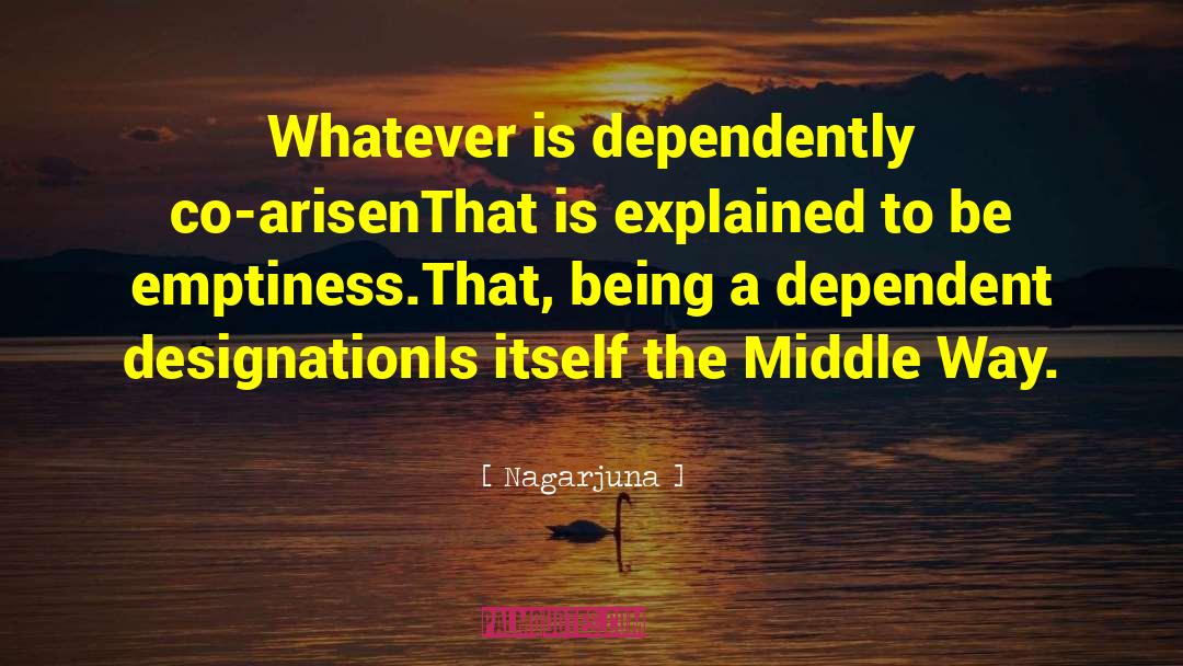 Nagarjuna Quotes: Whatever is dependently co-arisen<br>That is