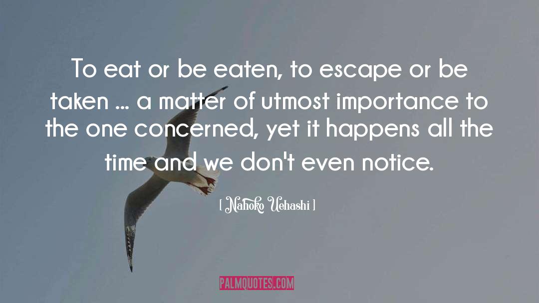Nahoko Uehashi Quotes: To eat or be eaten,