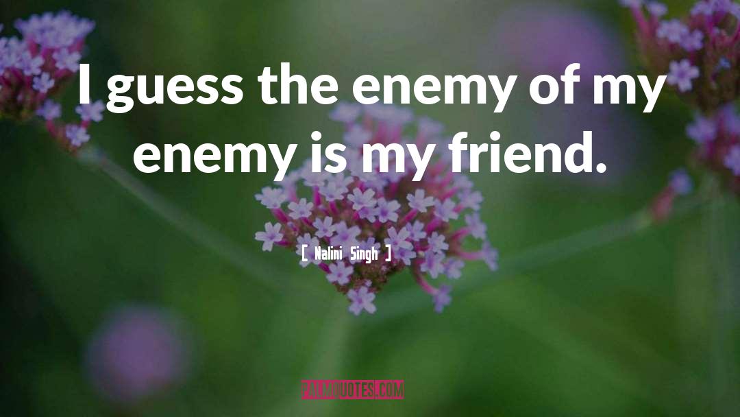 Nalini Singh Quotes: I guess the enemy of