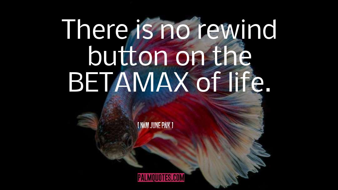 Nam June Paik Quotes: There is no rewind button