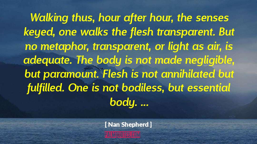 Nan Shepherd Quotes: Walking thus, hour after hour,