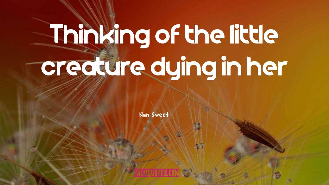 Nan Sweet Quotes: Thinking of the little creature