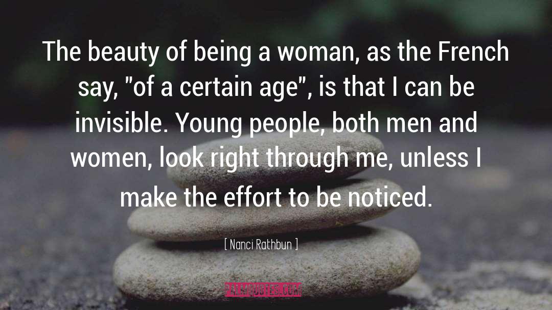 Nanci Rathbun Quotes: The beauty of being a