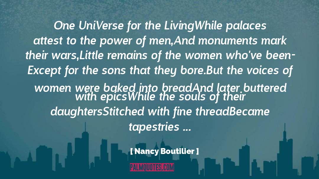 Nancy Boutilier Quotes: One UniVerse for the Living<br