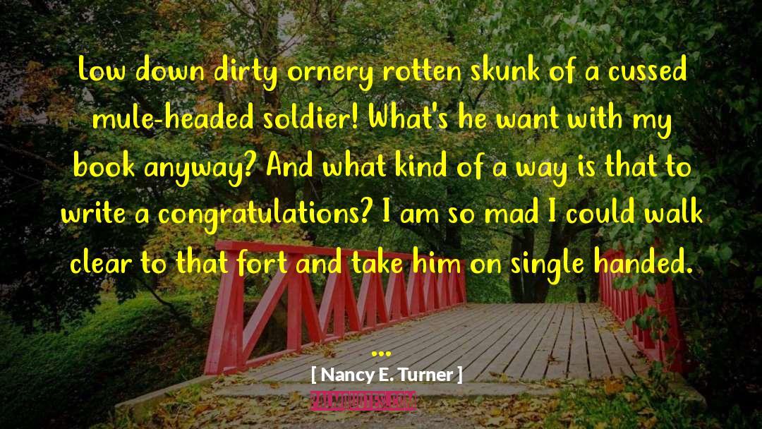 Nancy E. Turner Quotes: Low down dirty ornery rotten