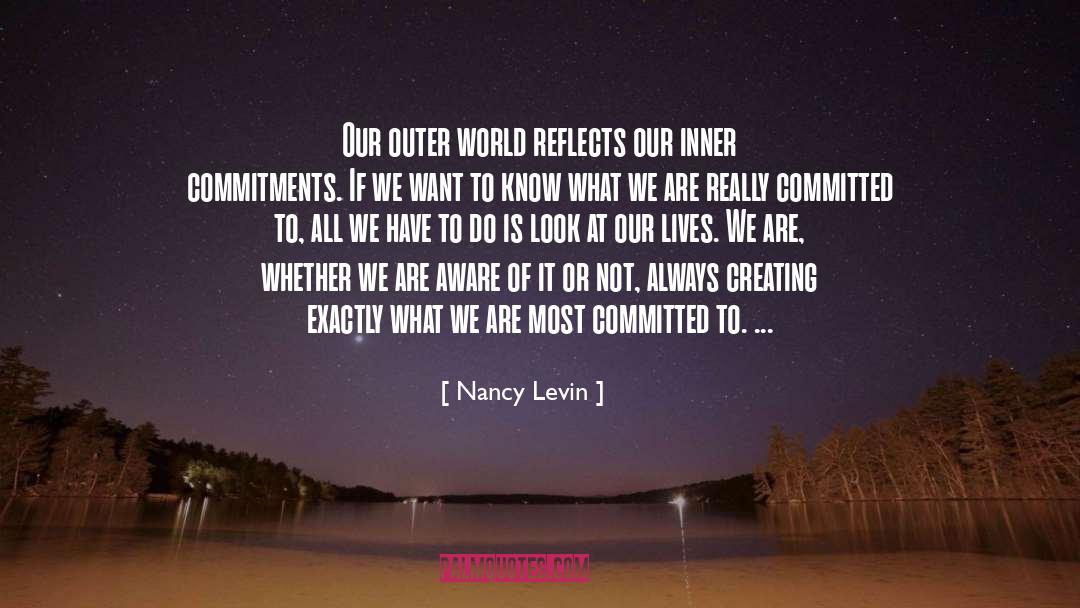 Nancy Levin Quotes: Our outer world reflects our