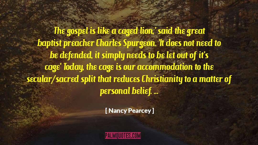 Nancy Pearcey Quotes: The gospel is like a
