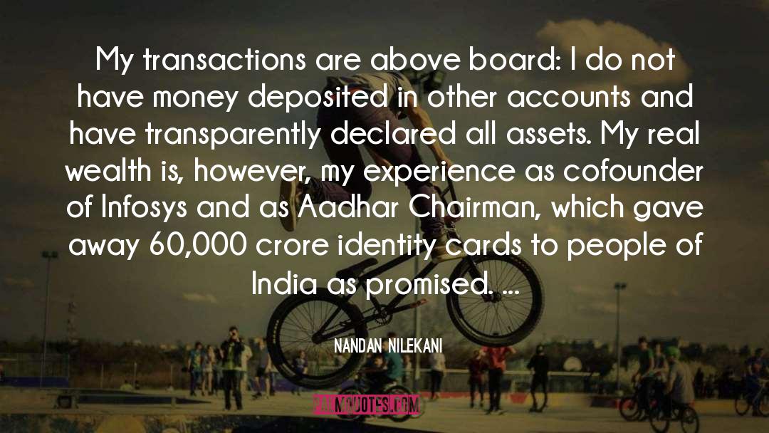 Nandan Nilekani Quotes: My transactions are above board: