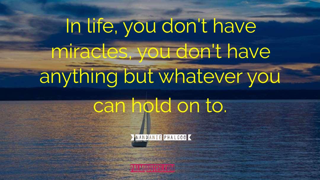 Nandanie Phalgoo Quotes: In life, you don't have