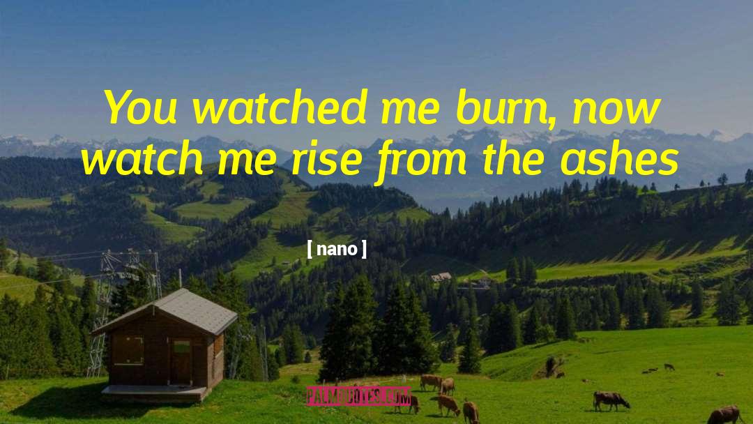 Nano Quotes: You watched me burn, now