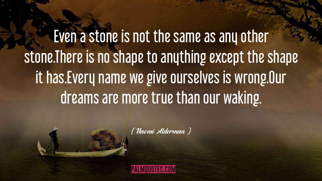 Naomi Alderman Quotes: Even a stone is not